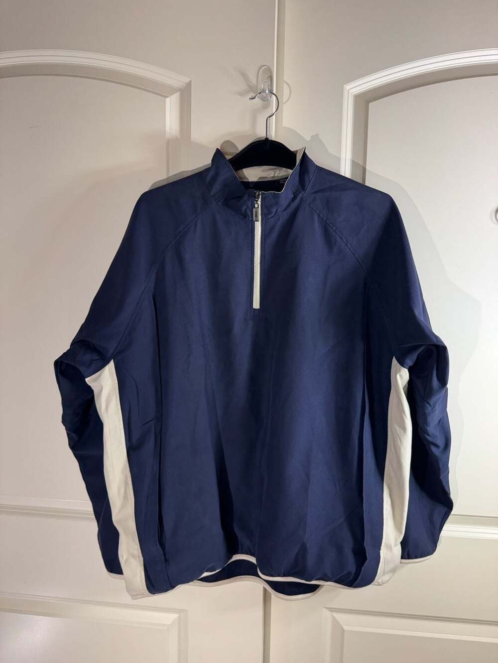Ping Collection Navy and Tan 1/4 Zip Golf Performance Pullover Jacket Size XL